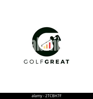 Golf Great Logo, design unico e semplice. Icona del golf. Logo Letter G Golf Illustrazione Vettoriale