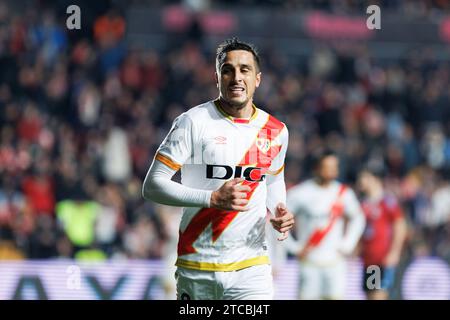 Madrid, Spagna. 11 dicembre 2023. Oscar Trejo del Rayo Vallecano visto durante la partita LaLiga EA Sports 2023/24 tra Rayo Vallecano e Celta de Vigo allo Stadio Vallecas. Rayo Vallecano 0 : 0 Celta Vigo (foto di Guillermo Martinez/SOPA Images/Sipa USA) credito: SIPA USA/Alamy Live News Foto Stock