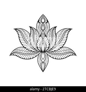 Affermazioni sulla pagina del libro da colorare Lotus Mandala per l'interno del libro KDP. Petali pacifici, capacità di rilassarsi, esperienze cerebrali, paradiso armonioso, pace Illustrazione Vettoriale