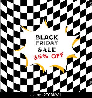 Banner per gli sconti del Black Friday Illustrazione Vettoriale