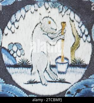 White-Rabbit-making-elisir-of-immortality. Foto Stock