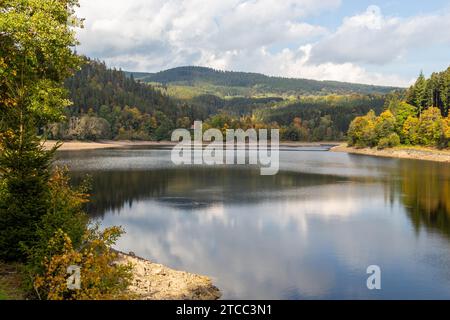 Vista idilliaca presso il bacino idrico di Alb nella Foresta Nera, in Germania Foto Stock