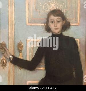 Theo Van Rysselberghe, Ritratto di Margherita Van Mons (dettaglio) 01. Foto Stock
