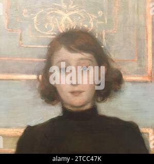 Theo Van Rysselberghe, Ritratto di Margherita Van Mons (dettaglio) 02. Foto Stock