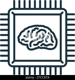 Icona ai. Semplice segnale monocromatico dalla raccolta di dati analitici. Icona ai per logo, modelli, web design e infografiche. Illustrazione Vettoriale