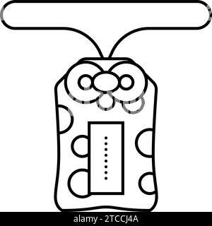 omamori amuleto shintoism line icon illustrazione vettoriale Illustrazione Vettoriale