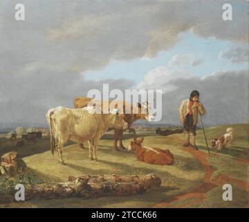 Wilhelm von Kobell Landschaft mit Hirt und Herde 1800. Foto Stock