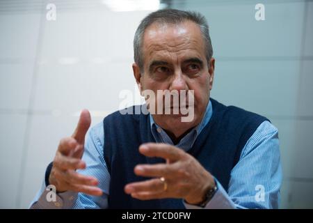 Barcellona, 20/02/2018. Intervista con l'ex ministro del lavoro Celestino Corbacho. Foto: Inés Baucells. ARCHDC. Crediti: Album / Archivo ABC / Inés Baucells Foto Stock