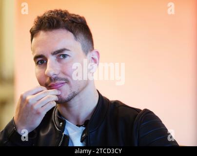 Madrid, 12/04/2018. Intervista a Jorge Lorenzo pilota di Moto GP che ha pubblicato il libro "cosa ho imparato fino a 30 anni". Foto: Ignacio Gil ARCHDC. Crediti: Album / Archivo ABC / Ignacio Gil Foto Stock