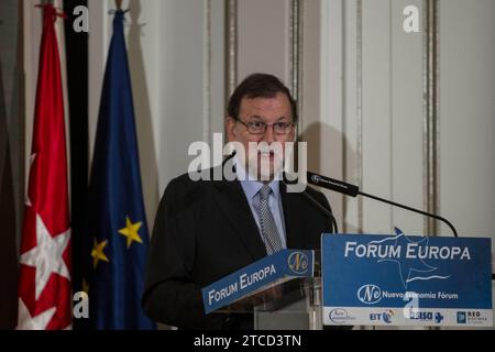 Madrid, 24/10/2016. Mariano Rajoy presenta Xavier García Albiol al forum New Economy. Foto: Isabel Permuy ARCHDC. Crediti: Album / Archivo ABC / Isabel B Permuy Foto Stock