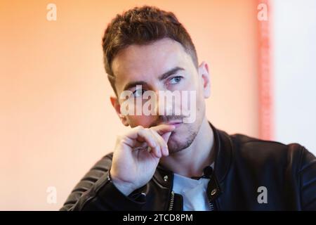 Madrid, 12/04/2018. Intervista a Jorge Lorenzo pilota di Moto GP che ha pubblicato il libro "cosa ho imparato fino a 30 anni". Foto: Ignacio Gil ARCHDC. Crediti: Album / Archivo ABC / Ignacio Gil Foto Stock