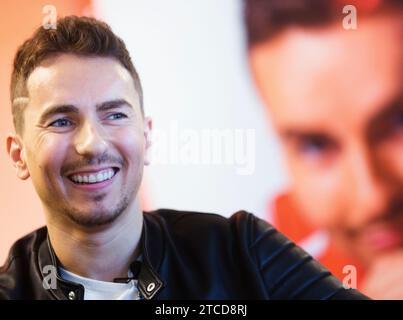 Madrid, 12/04/2018. Intervista a Jorge Lorenzo pilota di Moto GP che ha pubblicato il libro "cosa ho imparato fino a 30 anni". Foto: Ignacio Gil ARCHDC. Crediti: Album / Archivo ABC / Ignacio Gil Foto Stock