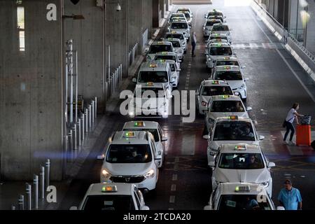 Madrid, 07/02/2018. Aeroporto Adolfo Suarez Barajas T4. Operazione di uscita estiva. Foto: Di San Bernardo Archdc. Crediti: Album / Archivo ABC / Eduardo San Bernardo Foto Stock