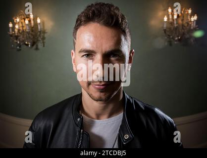 Madrid, 12/04/2018. Intervista a Jorge Lorenzo pilota di Moto GP che ha pubblicato il libro "cosa ho imparato fino a 30 anni". Foto: Ignacio Gil ARCHDC. Crediti: Album / Archivo ABC / Ignacio Gil Foto Stock