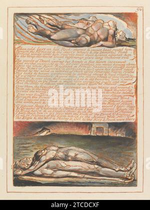 William Blake - Gerusalemme, piatto 94, ''Albion Cold Lays on His Rock....'' Foto Stock