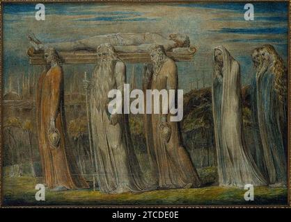 William Blake - il corpo di Cristo portato alla tomba. Foto Stock