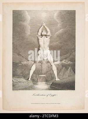 William Blake dopo Henry Fuseli Fertilization of Egypt 1791. Foto Stock