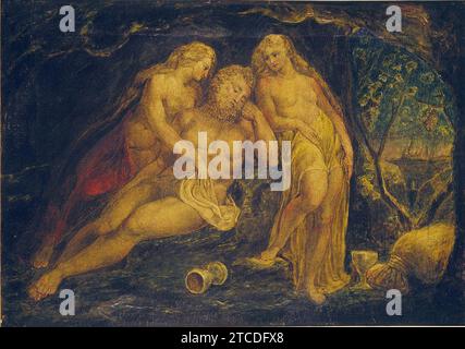 William Blake Lot e le sue figlie Butlin 381. Foto Stock