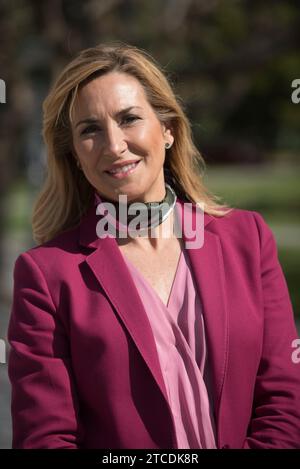 Pamplona, 04/25/2018. Relazione sulla situazione politica di Navarra. Nell'immagine, intervista ad Ana Beltrán, dal PP di Pamplona. Foto: Matías Nieto. ARCHDC. Crediti: Album / Archivo ABC / Matías Nieto Koenig Foto Stock