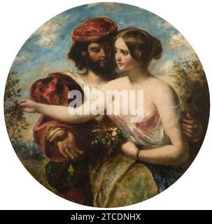 William Etty (1787-1849) - "Raccogli la rosa dell'amore mentre "è tempo" Foto Stock