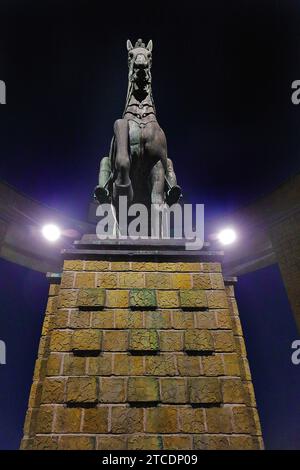 monumento ai soldati belgi caduti e al loro comandante, re Alberto i, Museum Westfront, Belgio, Fiandre occidentali, Nieuwpoort Foto Stock