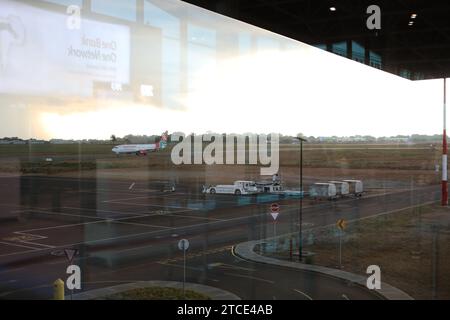 Vista generale dell'aeroporto internazionale di Freetown in Sierra Leone, Africa. Foto Stock