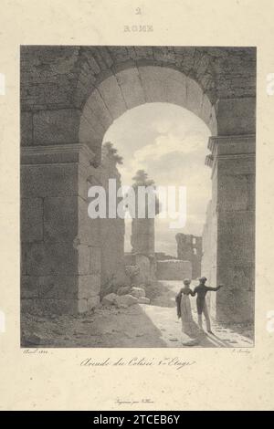 Arco del Colosseo, primo livello 1944 di Jean-Baptiste Isabey Foto Stock