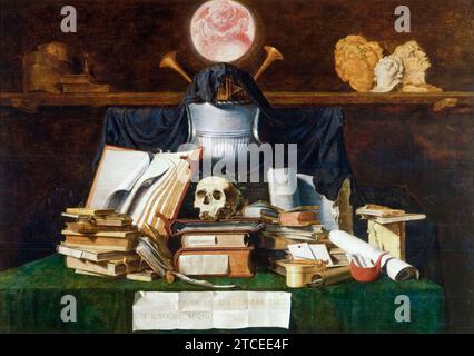 Jacob de Gheyn II, Vanitas Still Life, pittura ad olio su tavola, 1621 Foto Stock