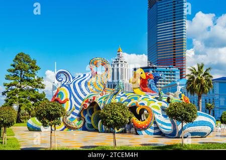 Batumi, Georgia - 14 settembre 2023. Colorato Cafe Fantasy. Foto Stock