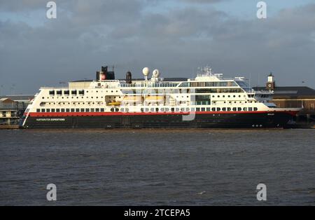 La nave da crociera MS Maud è raffigurata al London International Cruise Terminal sul Tamigi. La nave da crociera da 135 metri dispone di cabine per 530 GU Foto Stock