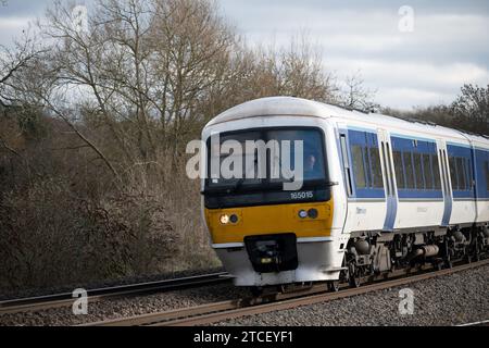 Chiltern Railways classe 165 treno diesel, Warwickshire, Inghilterra, Regno Unito Foto Stock