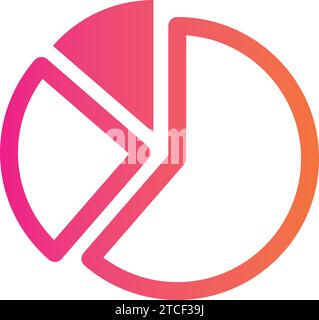 Grafico a torta icona Business vettore Illustrazione Vettoriale