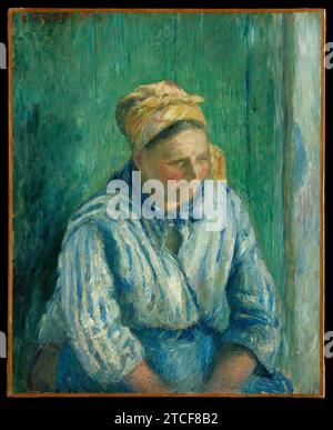 Washerwoman, Study. Camille Pissarro. 1880. Foto Stock