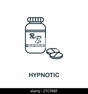 Icona ipnotica. Elemento semplice della collezione di sonno. Icona ipnotica creativa per il web design, modelli, infografiche e altro ancora Illustrazione Vettoriale