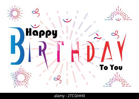 Illustrazione vettoriale di auguri di buon compleanno. Illustrazione Vettoriale