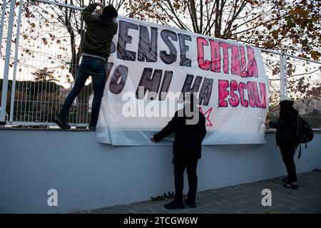 Canet de Mar (Barcellona), 12/10/2021. Dimostrazione contro l'applicazione del 25% dello spagnolo. Foto: PEP Dalmau. ARCHDC. Crediti: Album / Archivo ABC / Pep Dalmau Foto Stock