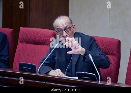 Madrid, 09/09/2021. Sede della Conferenza Episcopale spagnola. Il cardinale e vescovo Juan José Omella presentano il piano pastorale della Conferenza Episcopale in una conferenza stampa. Il segretario generale, Luis Argüello, è presente. Foto: Guillermo Navarro. ARCHDC. Crediti: Album / Archivo ABC / Guillermo Navarro Foto Stock