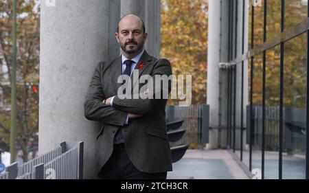 Madrid, 01/12/2016. Intervista con il consulente per i trasporti del CAM, Pedro Rollán all'Assemblea di Madrid. Foto: Jaime García ARCHDC. Crediti: Album / Archivo ABC / Jaime García Foto Stock