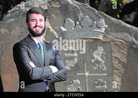 Valladolid, 05/05/2022. Intervista a Juan Gallardo, vicepresidente della giunta di Castilla y León di Vox. Foto: Fernando Blanco. Crediti: Album / Archivo ABC / Fernando Blanco Foto Stock