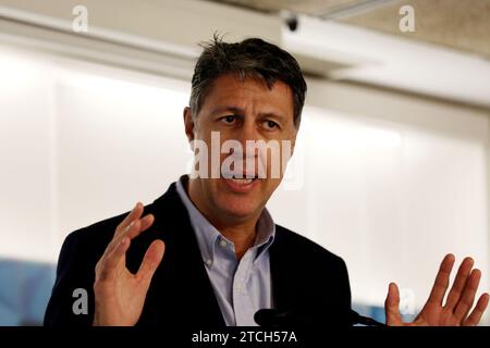 Barcellona, 18/11/2016. Xavier García Albiol coordinatore generale del PPC, valuta le notizie politiche in una conferenza stampa presso la sede del partito a Barcellona. Foto: Oriol Campuzano ARCHDC. Crediti: Album / Archivo ABC / Oriol Campuzano Foto Stock