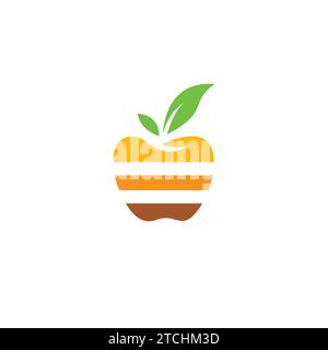 Logo Apple Abstract. Icona Apple Fruit Illustrazione Vettoriale