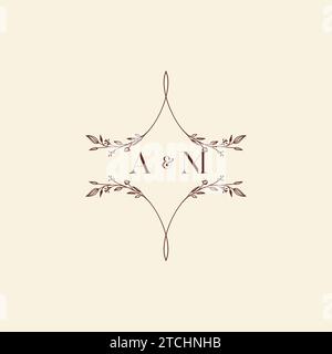Lettere iniziali del logo del matrimonio AM in un design professionale di alta qualità che si adatta bene a qualsiasi supporto di stampa Illustrazione Vettoriale