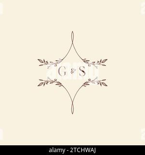 Lettere iniziali con logo GS in un design professionale di alta qualità che si adatta perfettamente a qualsiasi supporto di stampa Illustrazione Vettoriale
