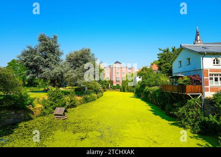 Vista della città vecchia vicino a Kettwig. Distretto di Essen. Paesaggio nella zona della Ruhr. Foto Stock