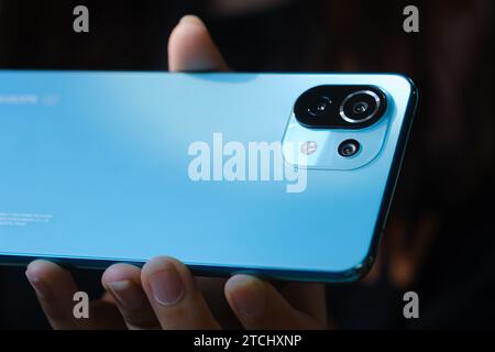 Smartphone HCMC, VN - Xiaomi 11 Lite per uso editoriale Foto Stock