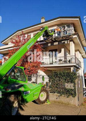 Italia, Casorezzo, gru, lavori in corso Foto Stock