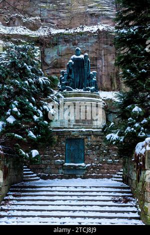Monumento di Richard Wagner a Liebethaler Grund Foto Stock