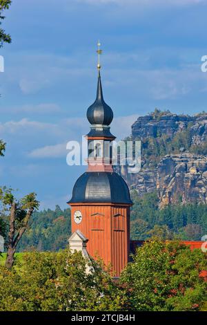 Reinhardtsdorf in Sassonia Svizzera Foto Stock