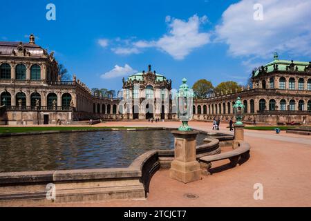 Dresden Zwinger in primavera Foto Stock