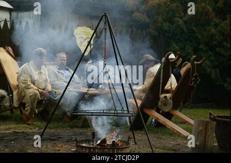 DEU Saxony Radebeul, il tradizionale Karl May Festival, attrae decine di migliaia di visitatori ogni anno. Le attrazioni speciali sono quelle tradizionali Foto Stock